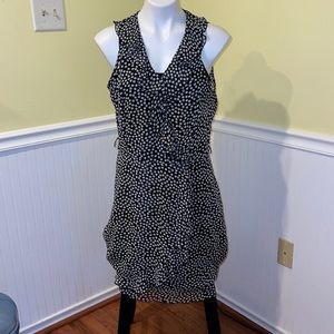 JBS Black & White Polka Dot Ruffled Dress size 10.